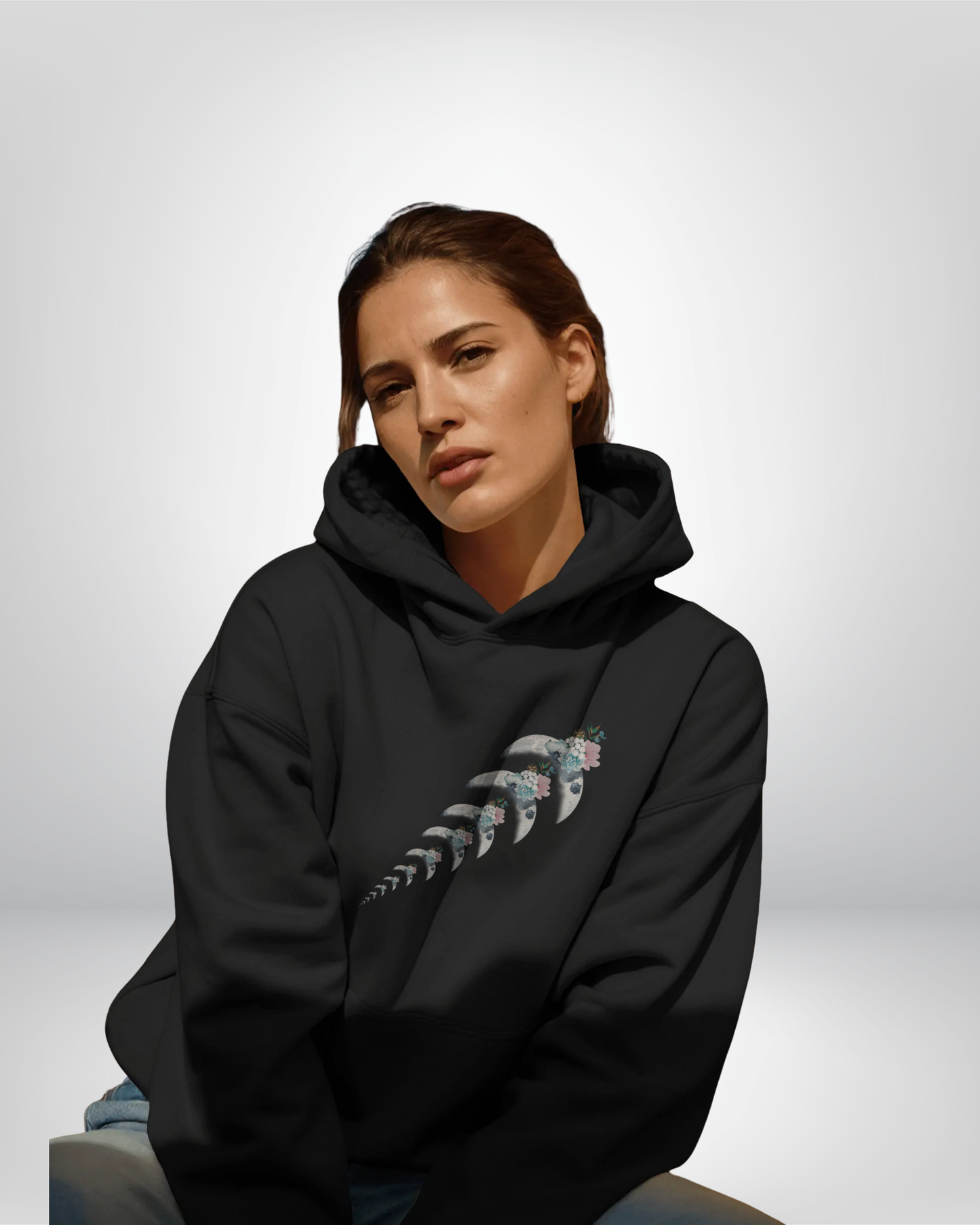 Crescent Bloom - Oversized Hoodie