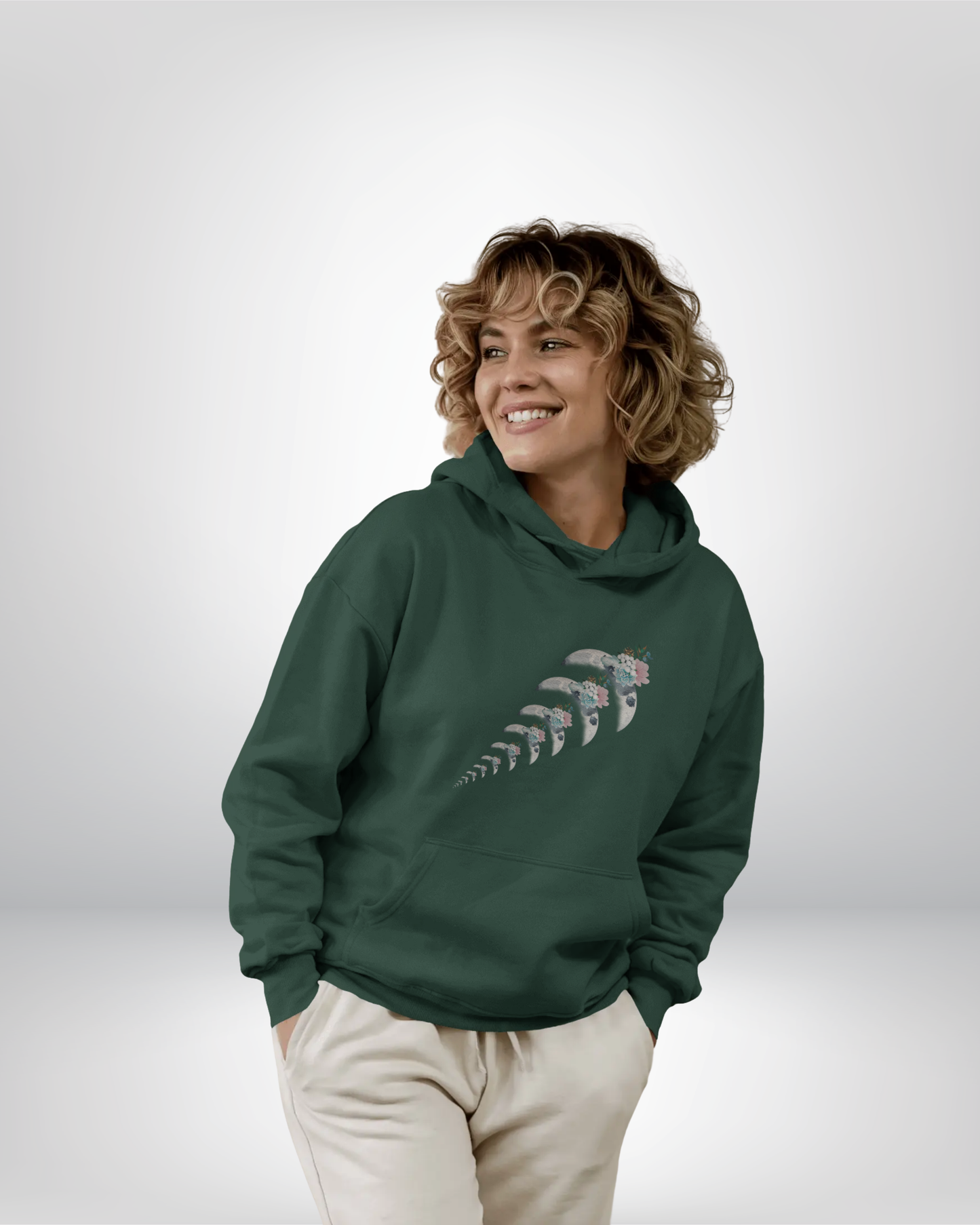 Crescent Bloom - Oversized Hoodie