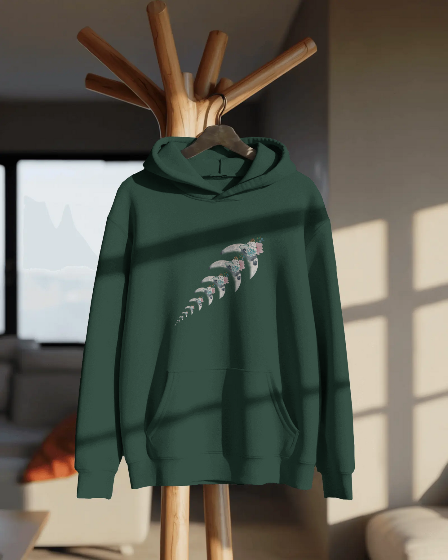 Crescent Bloom - Oversized Hoodie