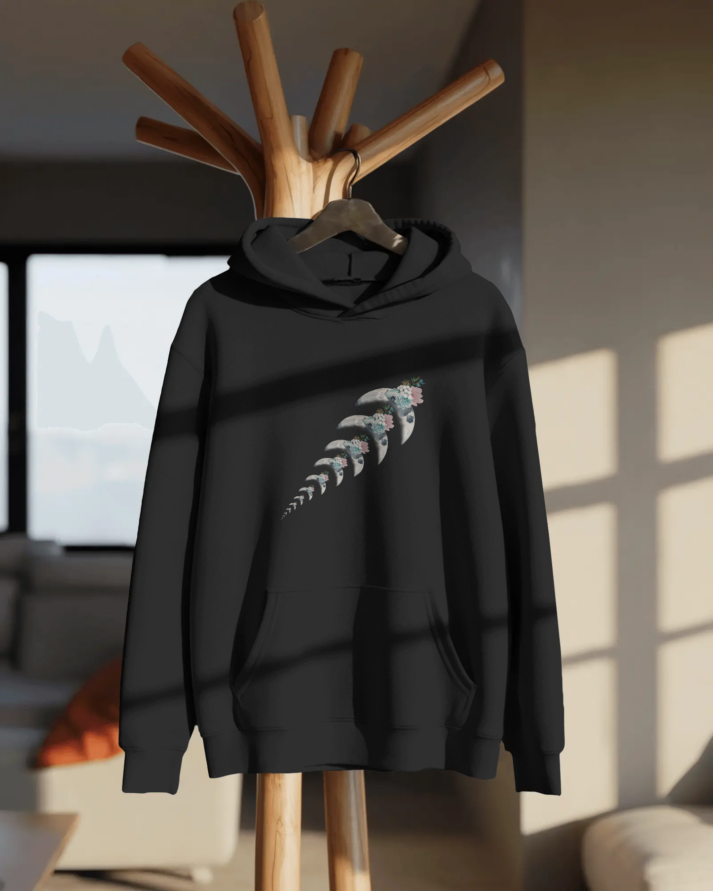 Crescent Bloom - Oversized Hoodie